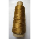 GOLD METALLIC - 275+ Yards Viscose Rayon Art Silk Thread Yarn - Embroidery Crochet Knitting Lace Trim Jewelry